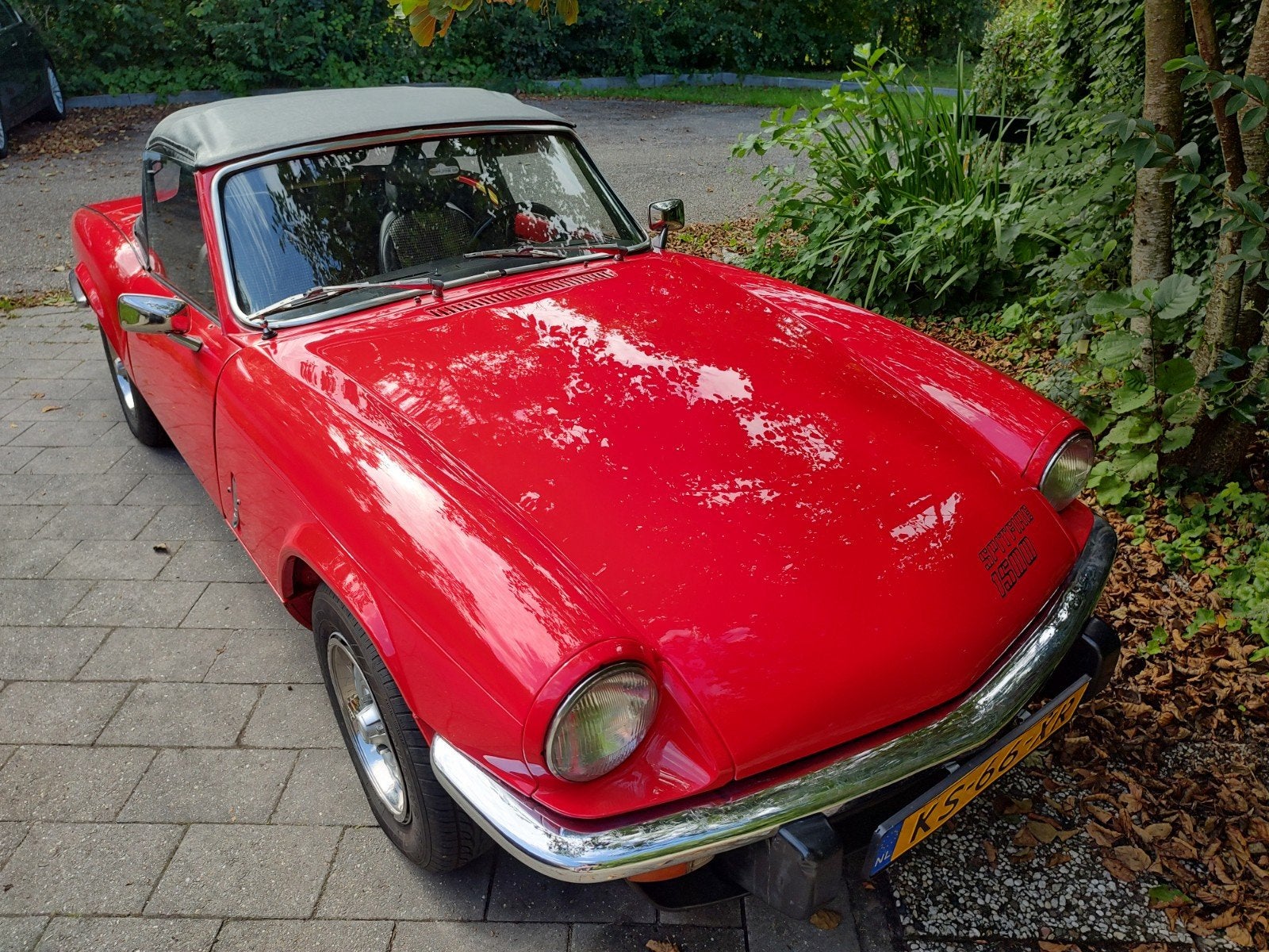 Spitfire 1500 5-4-1978 rood nl auto, Achterwielaandrijving, Cabriolet, Overige bekleding, Overige kleuren