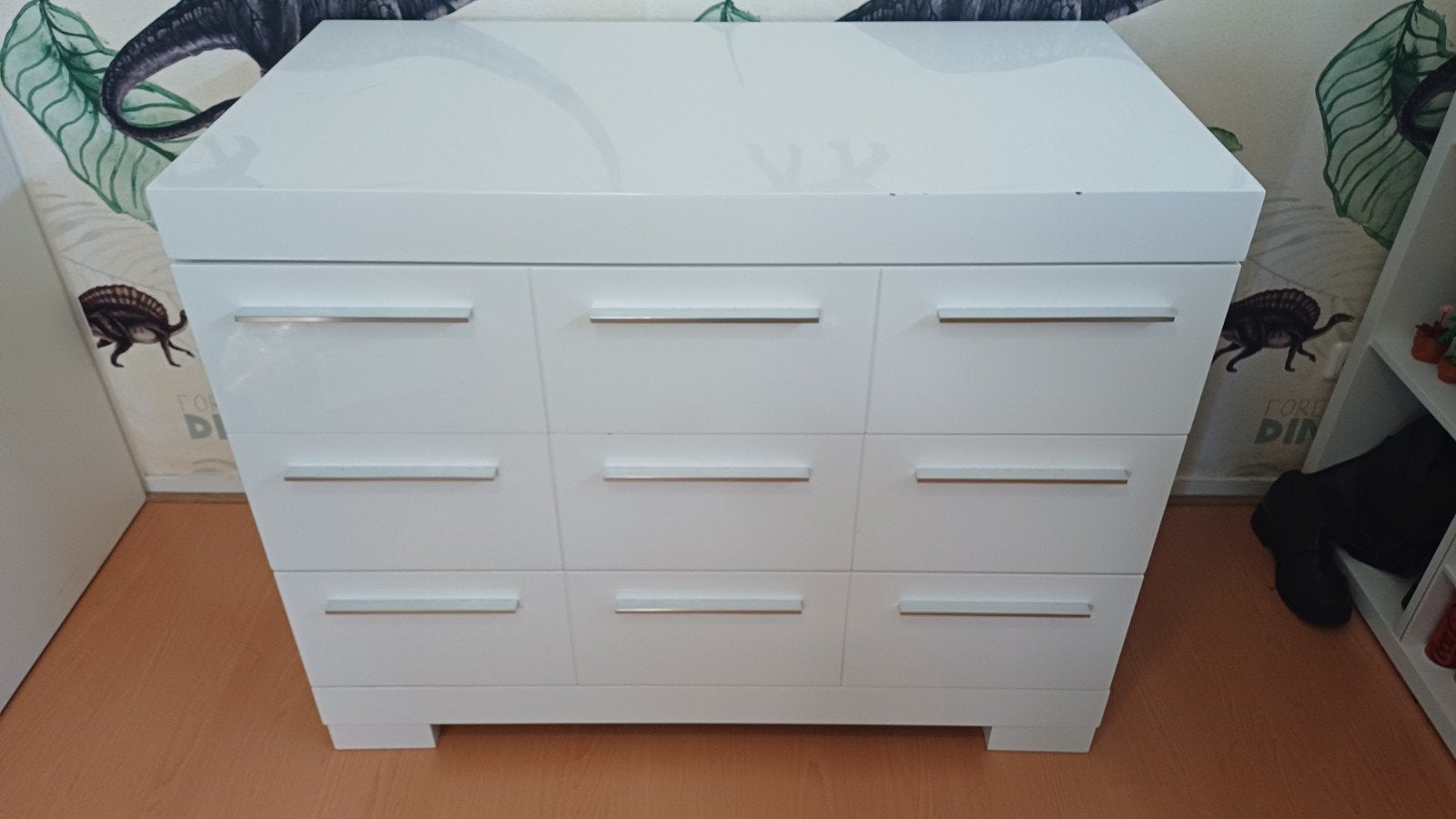 Prachtige commode hoogglans wit hoogte 90 breedte 114 cm, Ophalen, Gebruikt, 50 tot 70 cm, 100 cm of meer
