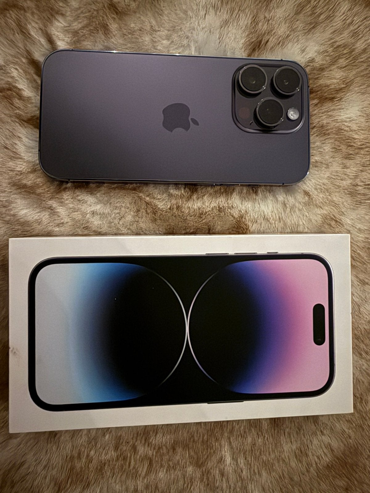 iPhone 14 Pro 128GB Deep Purple – Zo goed als nieuw + doos, Paars, 78 %, Ophalen of Verzenden, Zo goed als nieuw
