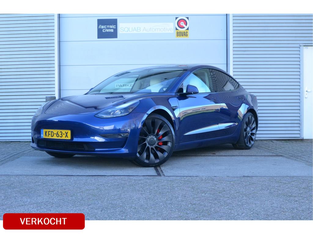 Tesla Model 3 Performance AWD 82 kWh Fremont! Enhanced AutoP, Auto's, Tesla, Automaat, 12 maanden, Gebruikt, 82 kWh
