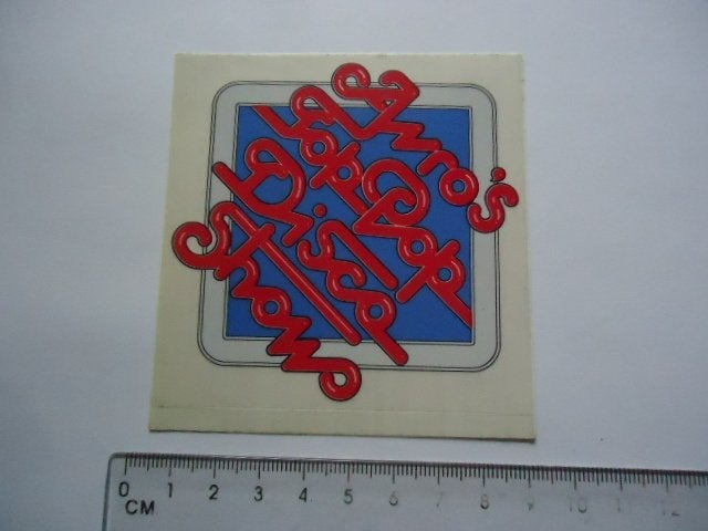 sticker Jaren 70 80 AVRO TOPPOP disco show ad visser pop tv, Verzenden, Zo goed als nieuw, Bedrijf of Vereniging
