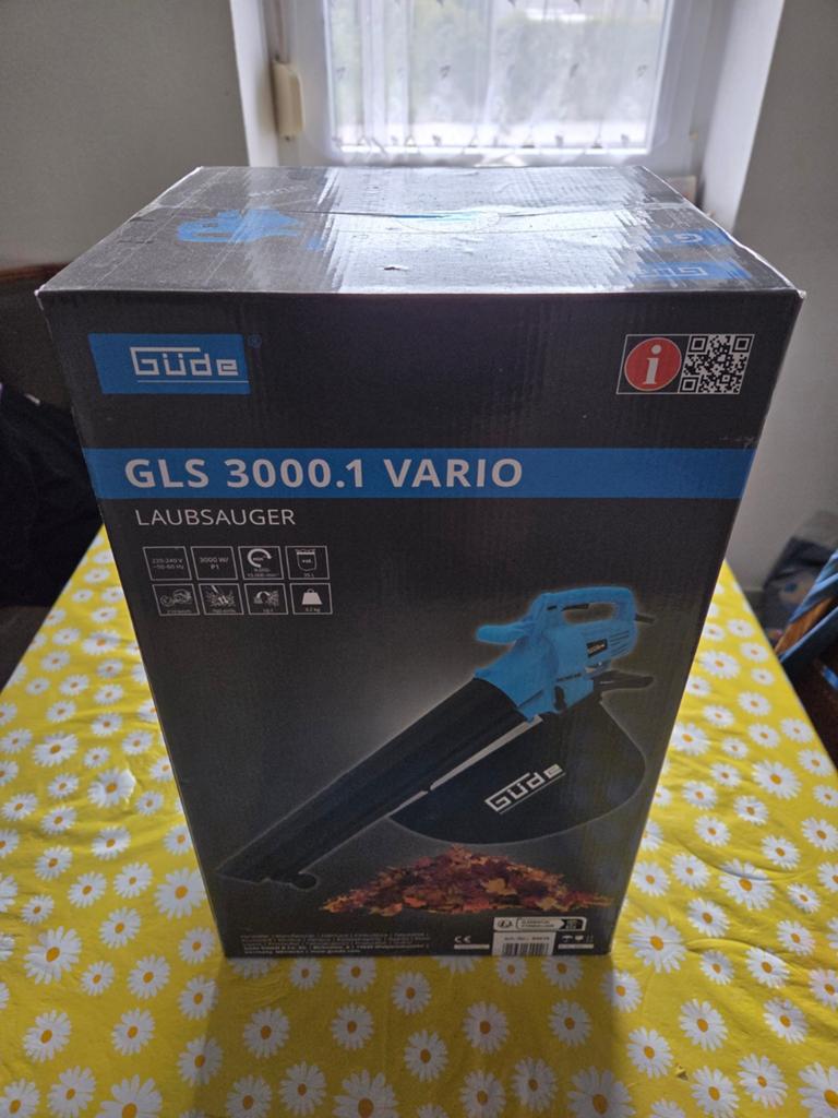 Gude GLS 3000.1 Vario Bladblazer/Bladzuiger, Tuin en Terras, Bladblazers, Met opvangzak, Handgedragen, Nieuw, Ophalen of Verzenden