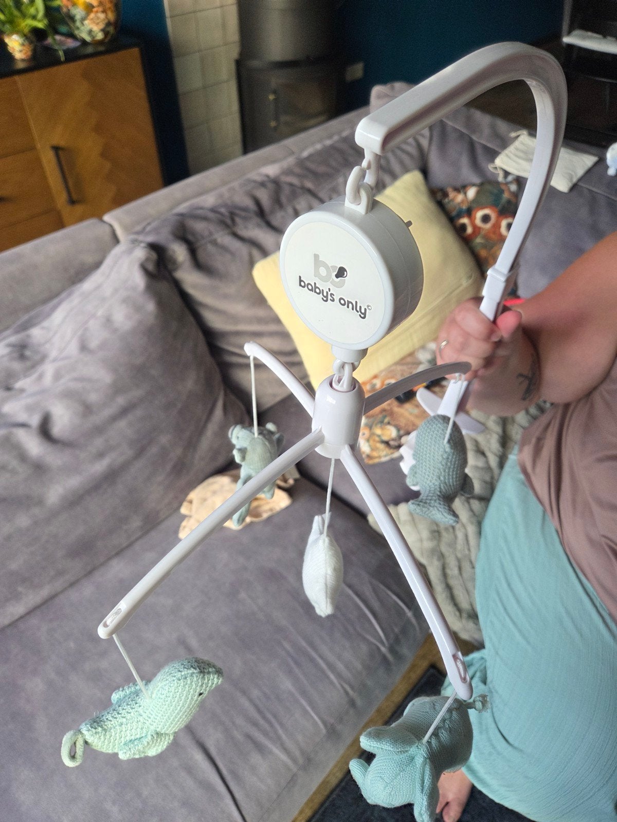 Baby's Only Muziekmobiel met gehaakte zeedieren, Ophalen, Zo goed als nieuw