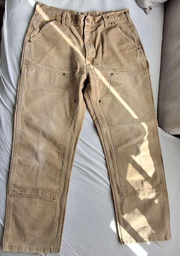 Carhartt WIP beige carpenter broek, Maat 52/54 (L), Beige, Carhartt, Nieuw