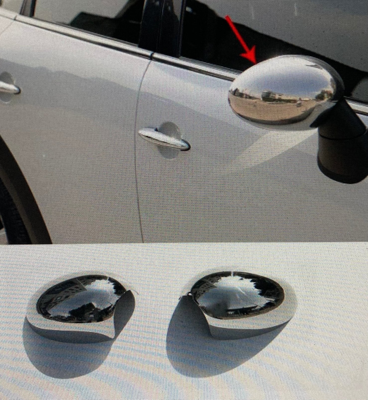 Zilveren Mini Cooper outdoor mirror covers -links en rechts-, Ophalen, Gebruikt, Mini