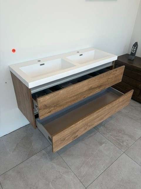 Revital Badkamermeubel 120cm naturel eiken, Huis en Inrichting, Badkamer | Badkamermeubels, 100 tot 150 cm, Niet ingevuld, Zo goed als nieuw