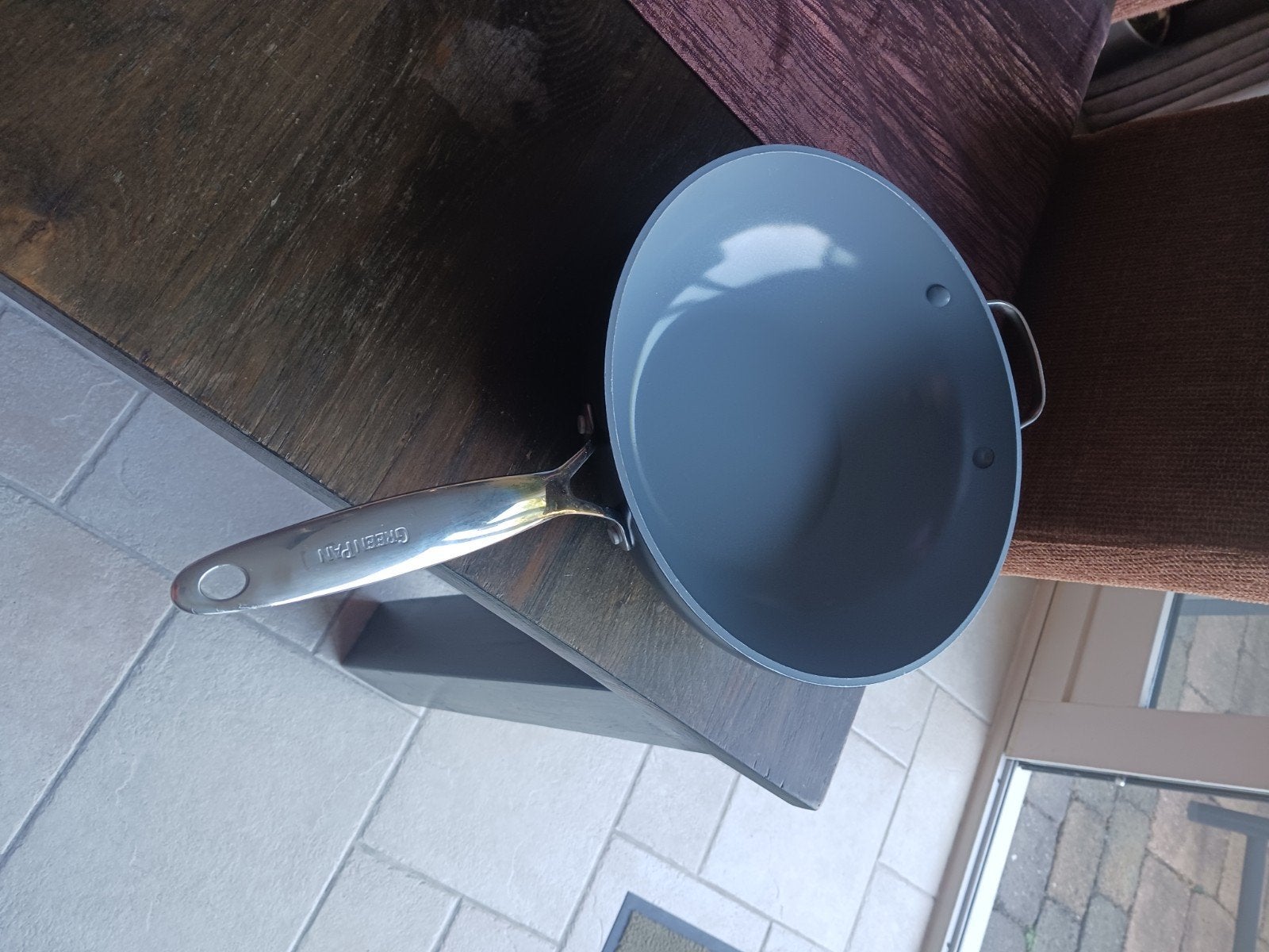 GreenPan wokpan 30 cm - Zo goed als nieuw, Ophalen, Koekenpan, Zo goed als nieuw, GreenPan