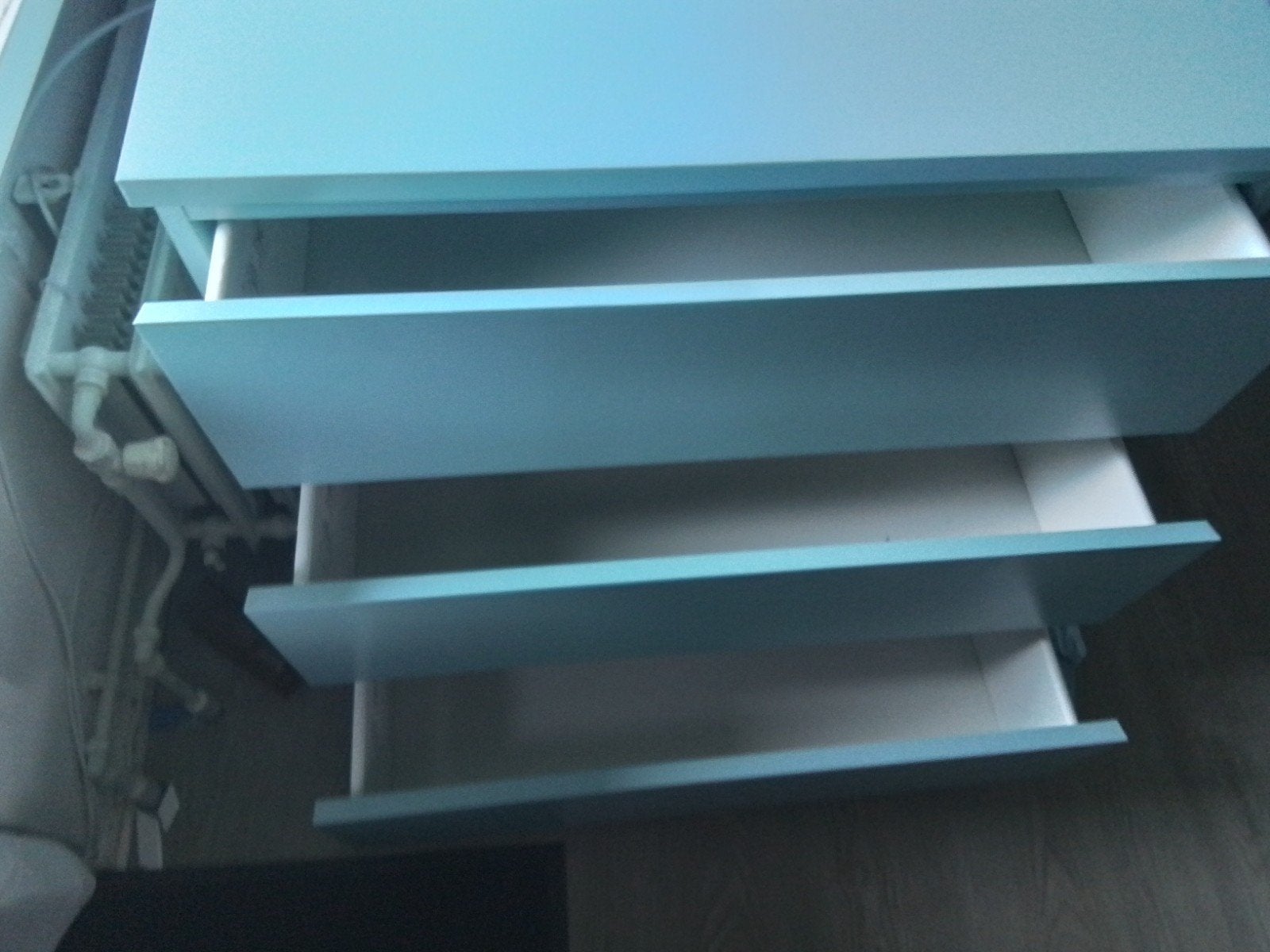 ikea malm ladekast blauw, Ophalen, Gebruikt, 50 tot 100 cm, 3 of 4 laden