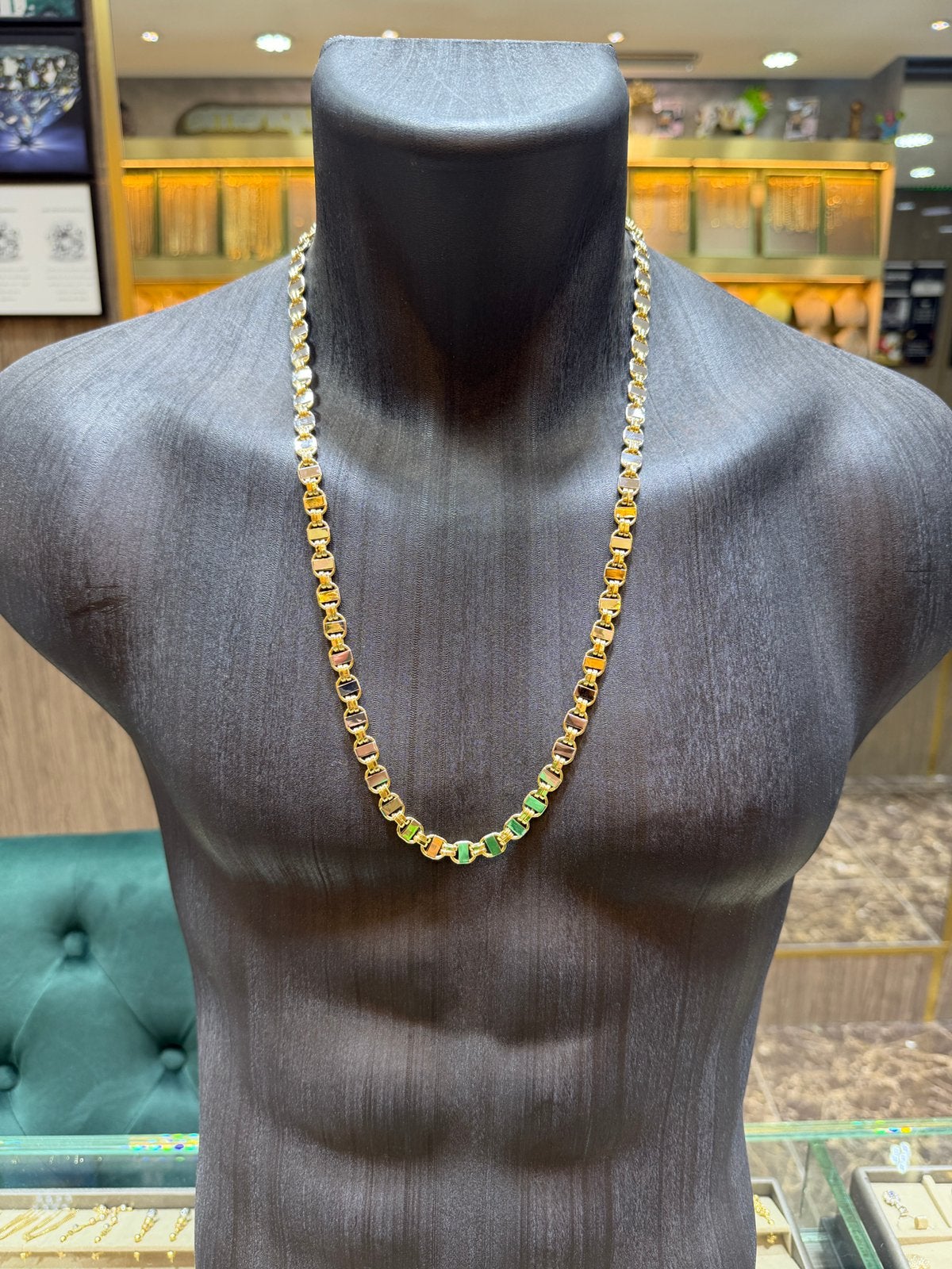 14KT Goud - 26.3 Gram - Ketting - PLATTE MAGNUM, Sieraden, Tassen en Uiterlijk, Kettingen, Ophalen, Nieuw, Overige kleuren, Overige materialen