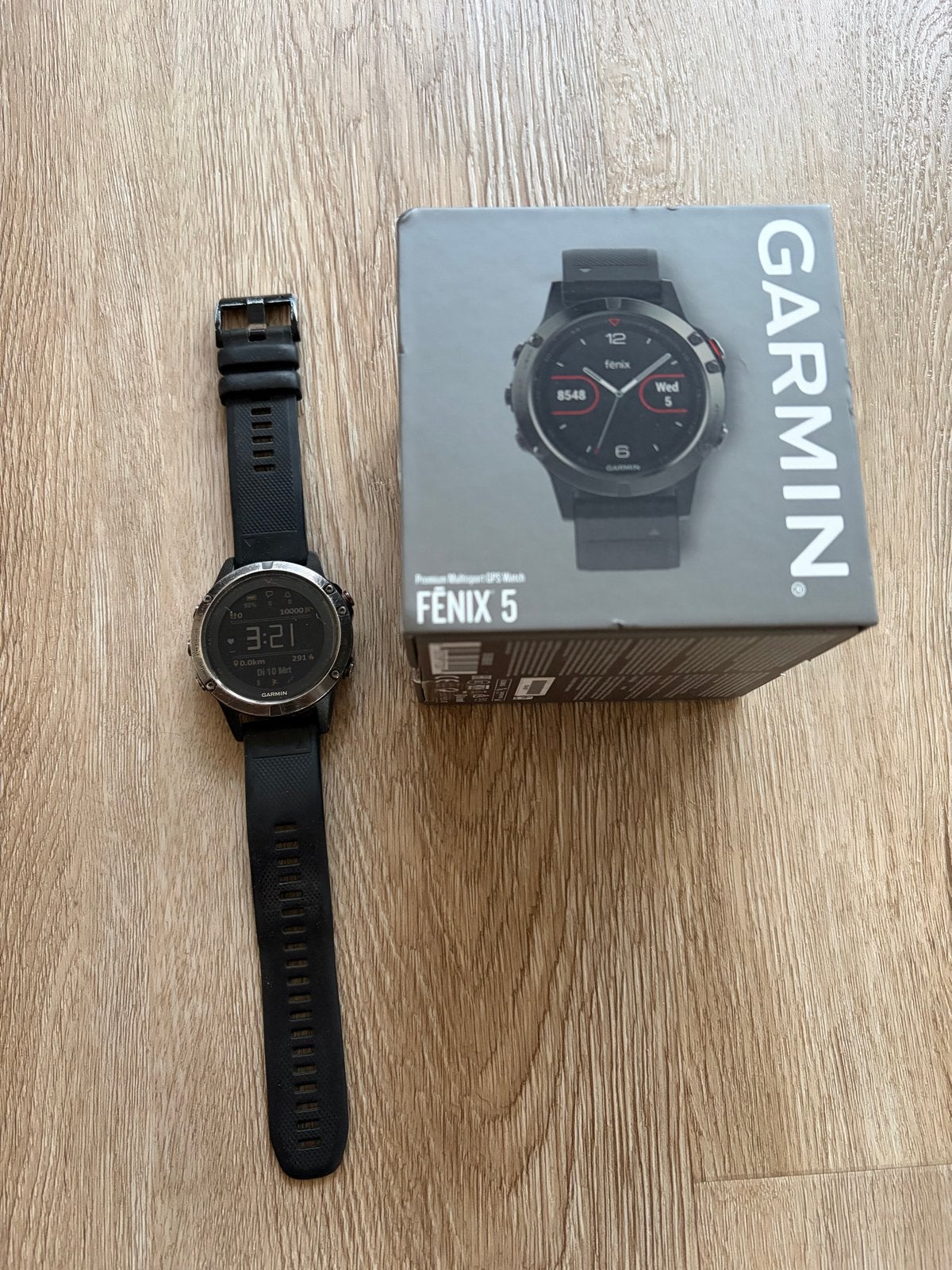 Garmin Fenix 5 multisport  - Zonder oplader, Zwart, Ophalen of Verzenden, Waterdicht, Afstand