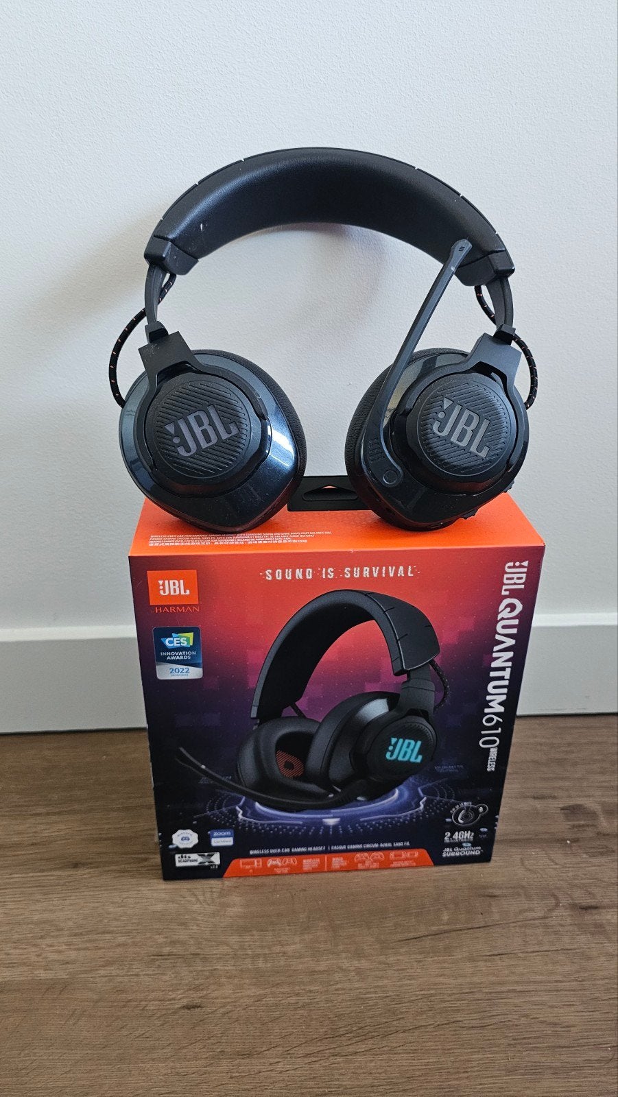 JBL Quantum 610 Wireless Gaming Headset – Compleet in doos, Computers en Software, Headsets, Jbl quantum, Mute-functie, Ophalen of Verzenden
