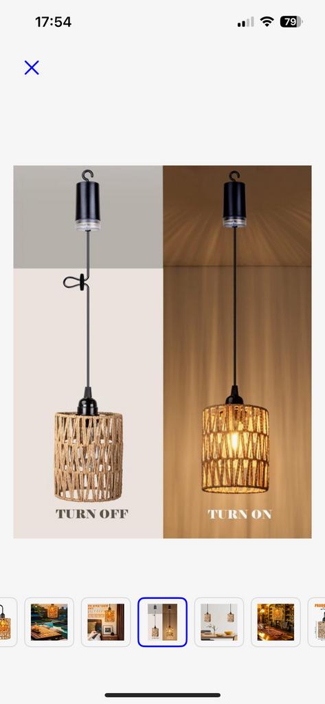 Draadloze hanglamp., Huis en Inrichting, Lampen | Hanglampen, Ophalen, Zo goed als nieuw, Minder dan 50 cm