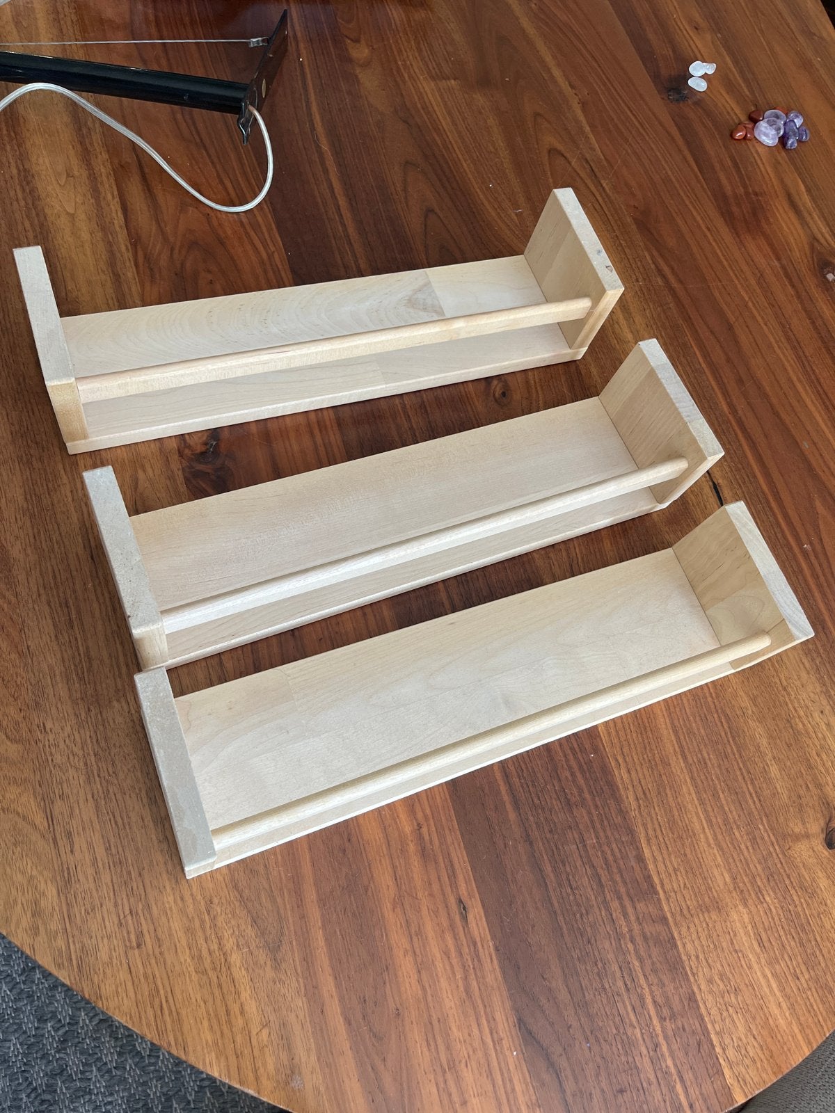 Set van 3 houten ikea kruidenrekjes/boekenplankjes, Ophalen, Zo goed als nieuw