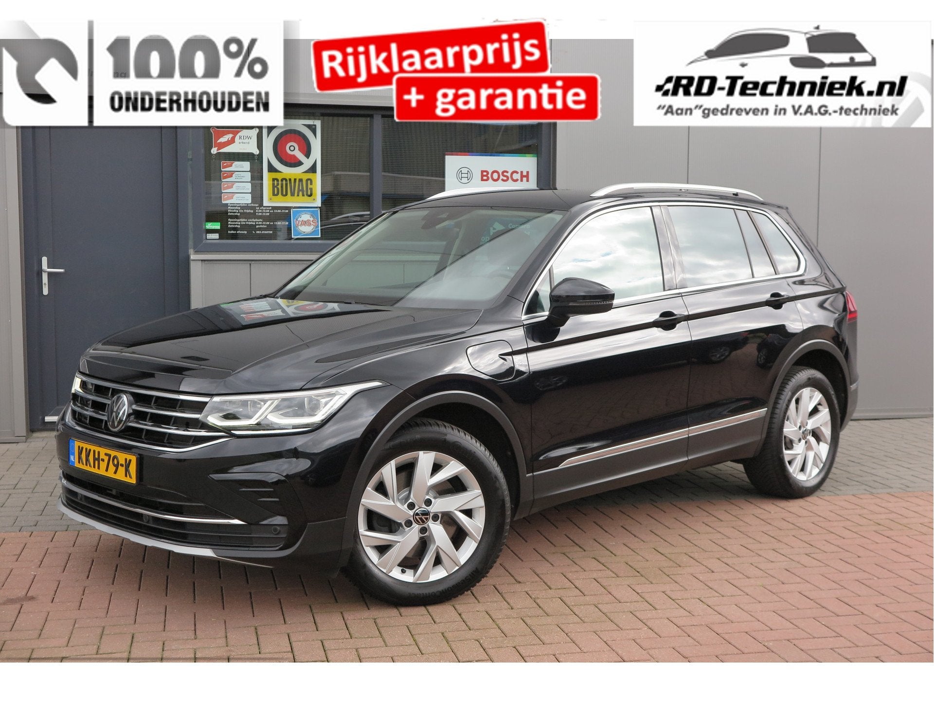 Volkswagen Tiguan 1.4 TSI eHybrid Elegance 245pk DSG ,Led ma, 4 cilinders, Alcantara, Zwart, Grijs