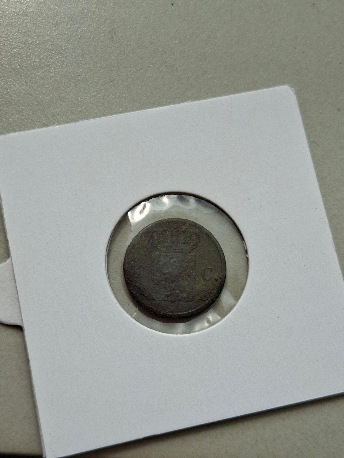 1/2 cent 1821 B zeer zeldzaam willem 1 I, Postzegels en Munten, Ophalen of Verzenden, Koning Willem I, Overige waardes