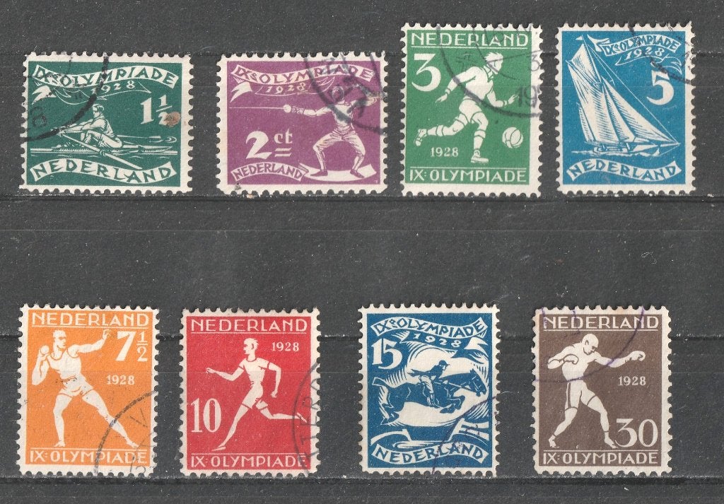 nvph 212- 19 Serie Olympiade Amsterdam 1928, Ophalen of Verzenden, Na 1940, Gestempeld