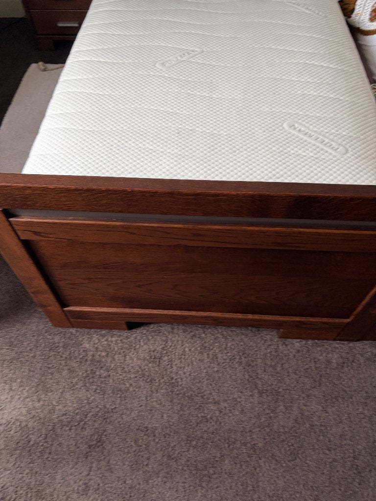 Te koop: Complete set /hoog-laag auping bedden 2x 90 x 200, Huis en Inrichting, Slaapkamer | Bedden, Verstelbaar, 90 cm, Bruin