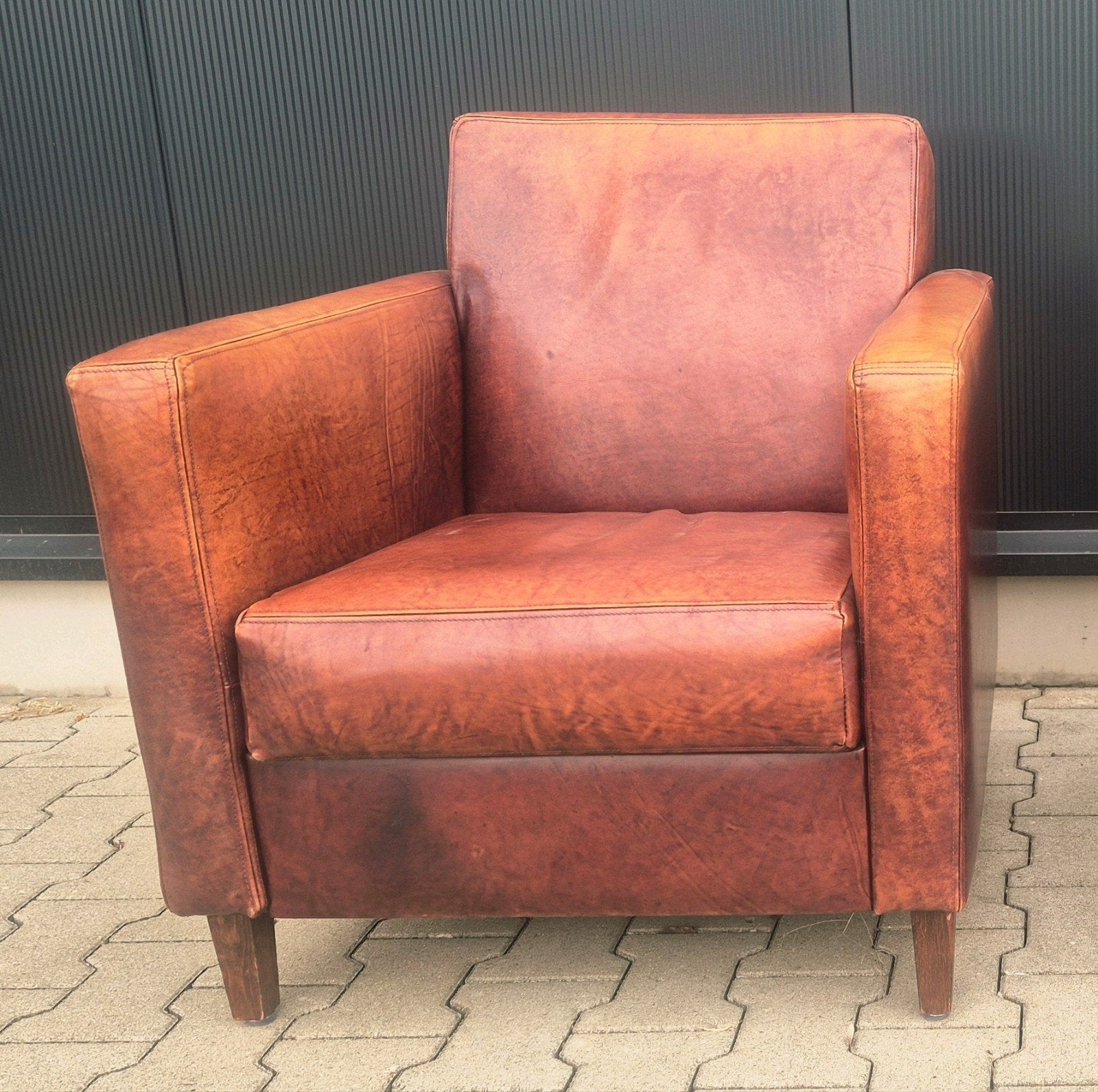 Schapenleren fauteuil, Antiek en Kunst, Ophalen of Verzenden