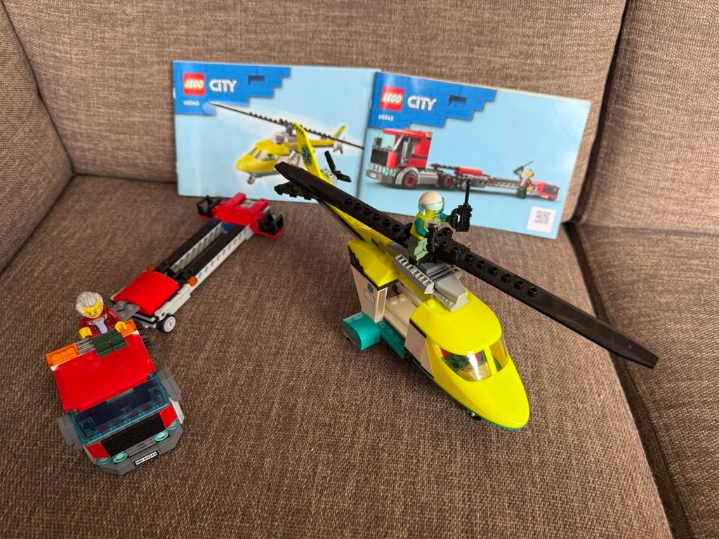 Lego City 60343 Reddingshelikopter Transport, Ophalen of Verzenden, Zo goed als nieuw