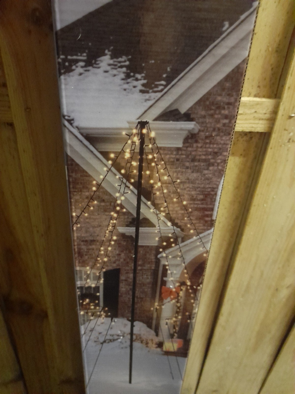 Buiten Kerstboom met led verlichting, Ophalen