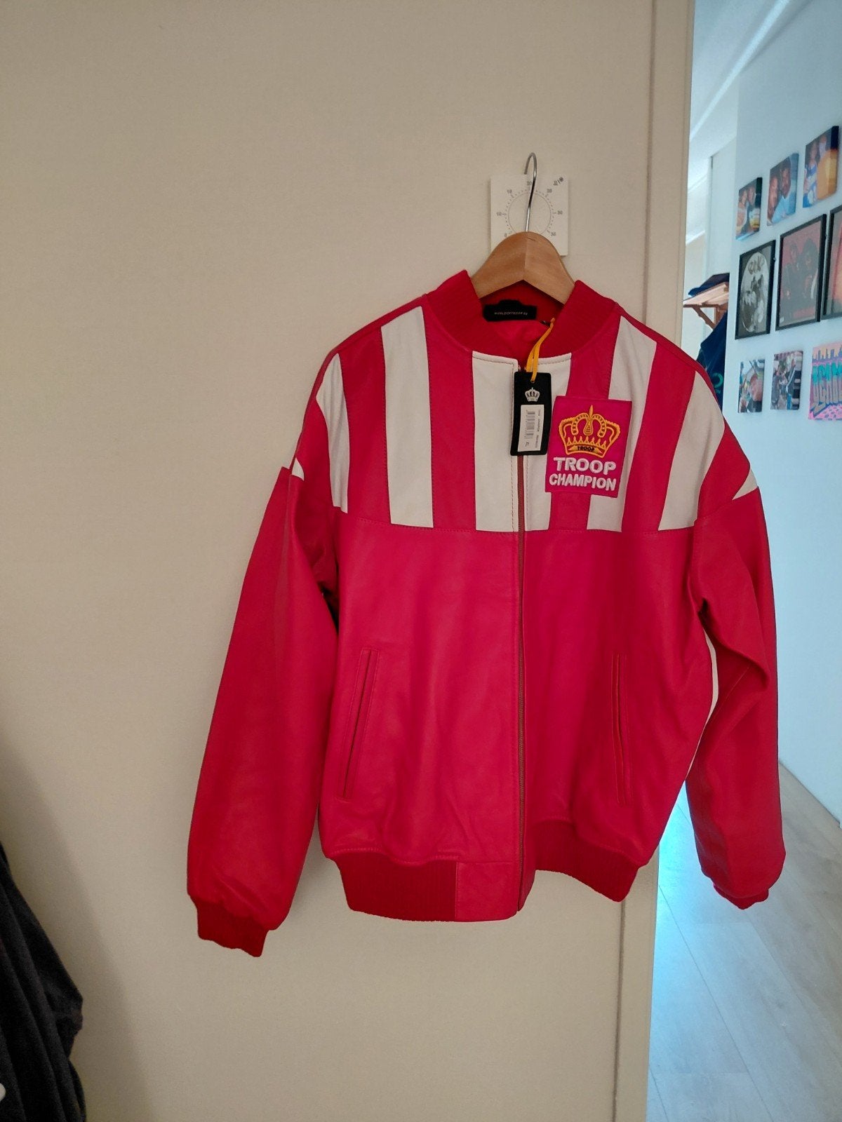 Troop Leren Jas XL - Nieuw met labels, Troop, Ophalen of Verzenden, Rood, Maat 56/58 (XL)