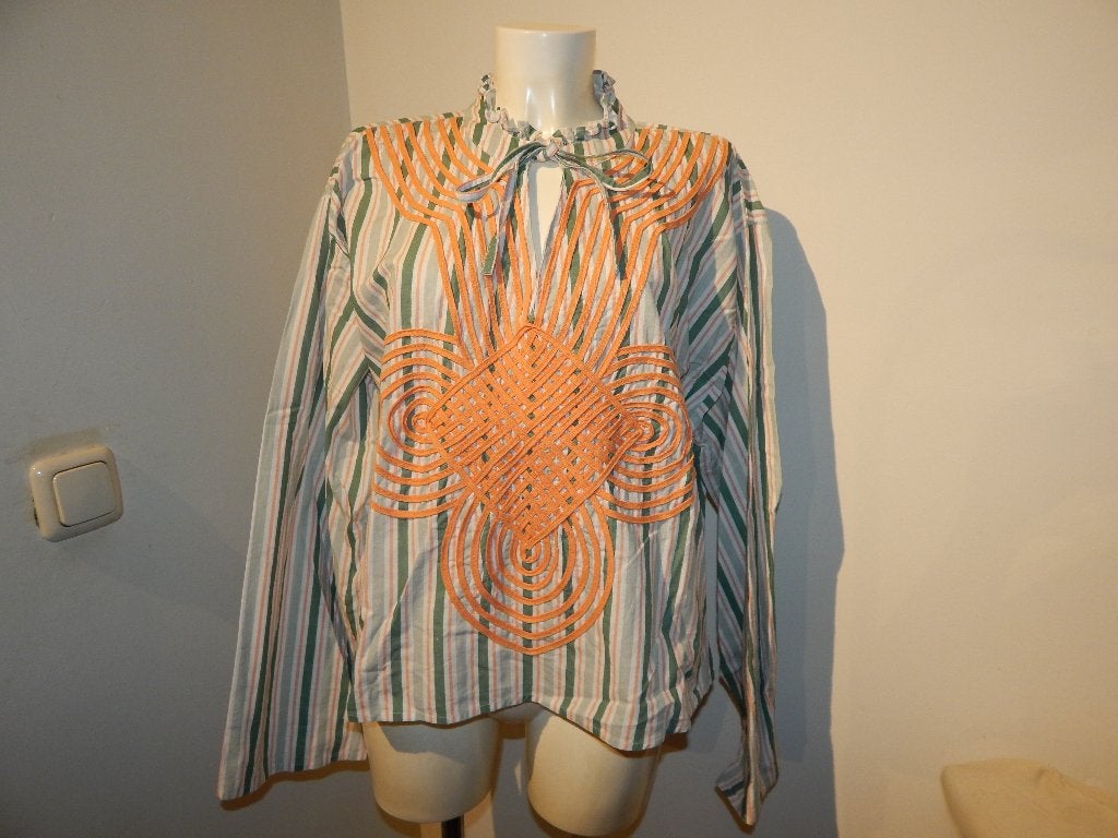 V de Vinster ibiza styl blouse tuniek sier stiksel kleur M