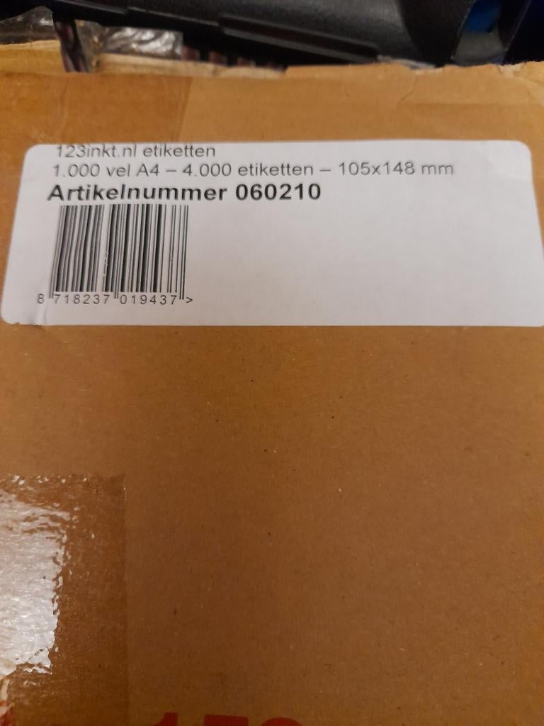 Doos etiketten, Ophalen, Nieuw