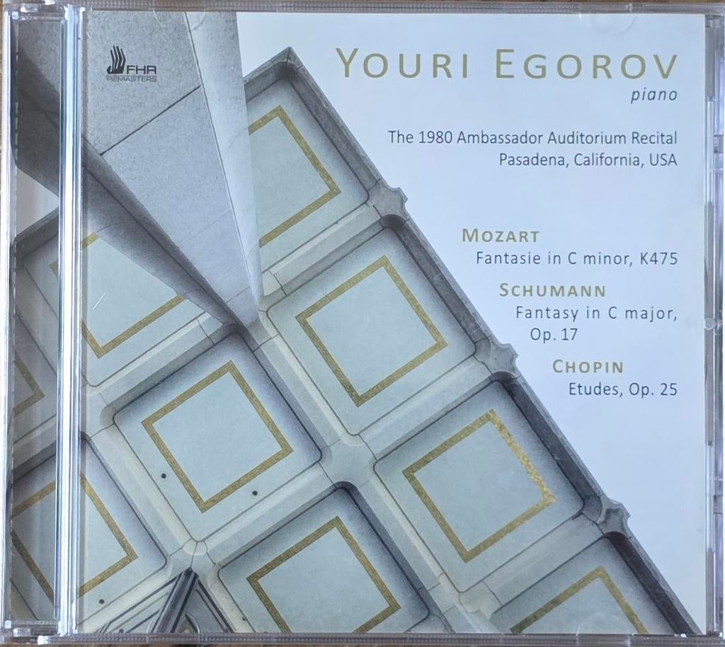 Nieuwstaat Youri Egorov - 1980 Ambassador Auditorium Rec., Cd's en Dvd's, Cd's | Klassiek, Ophalen of Verzenden, Romantiek, Zo goed als nieuw