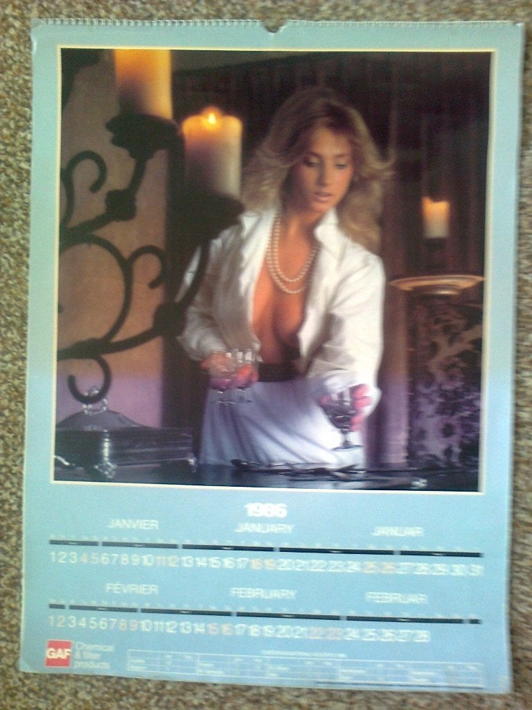 GAF kalender 55x42 1986 u, Ophalen of Verzenden, Maandkalender