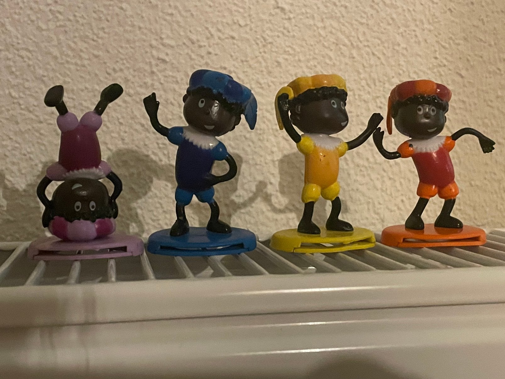 Vier zwartepiet poppetjes, Verzamelen, Ophalen of Verzenden, Zo goed als nieuw