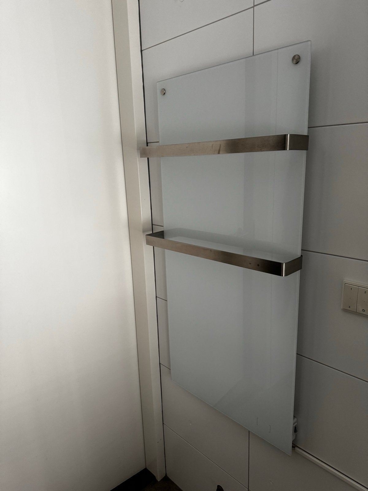 Eurom Infrarood Paneelverwarming Glas Wit 800W met WiFi, Ophalen, Gebruikt, Overige typen, 60 tot 150 cm