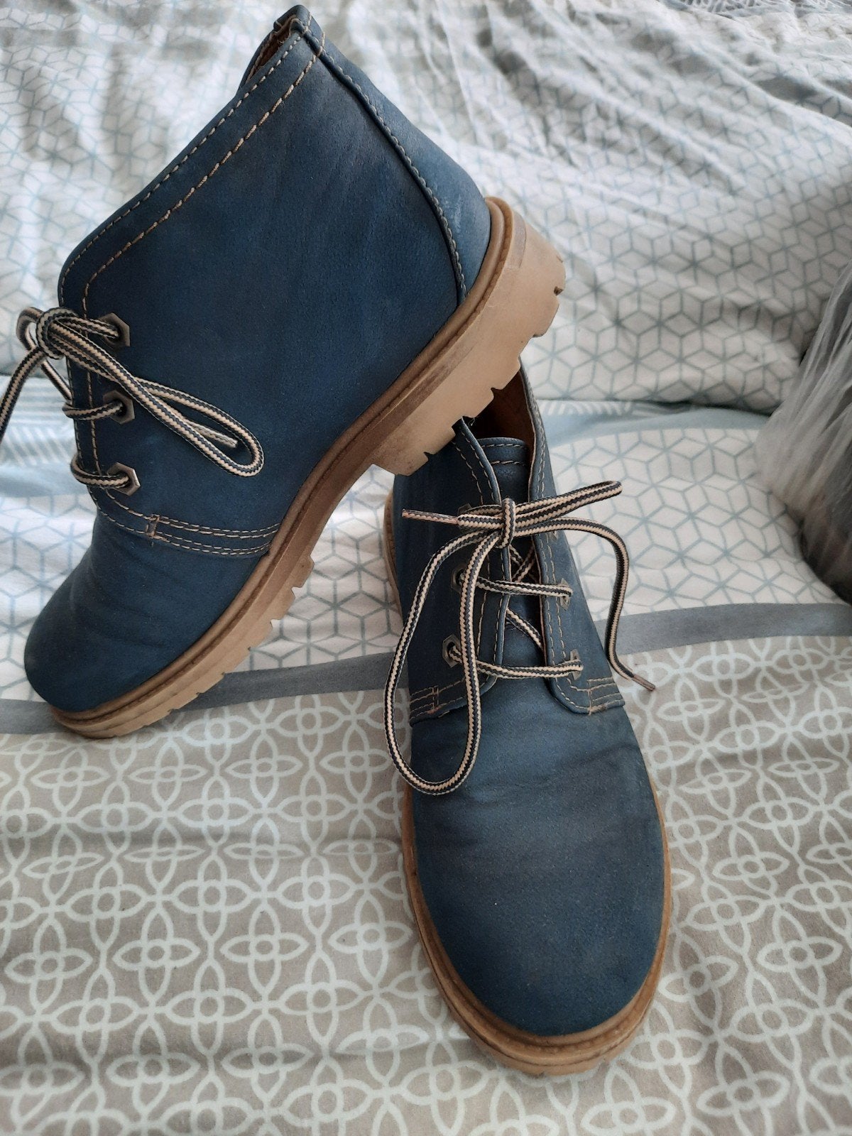Dames blauwe suède schoenen VAN HAREN maat 38, Ophalen of Verzenden