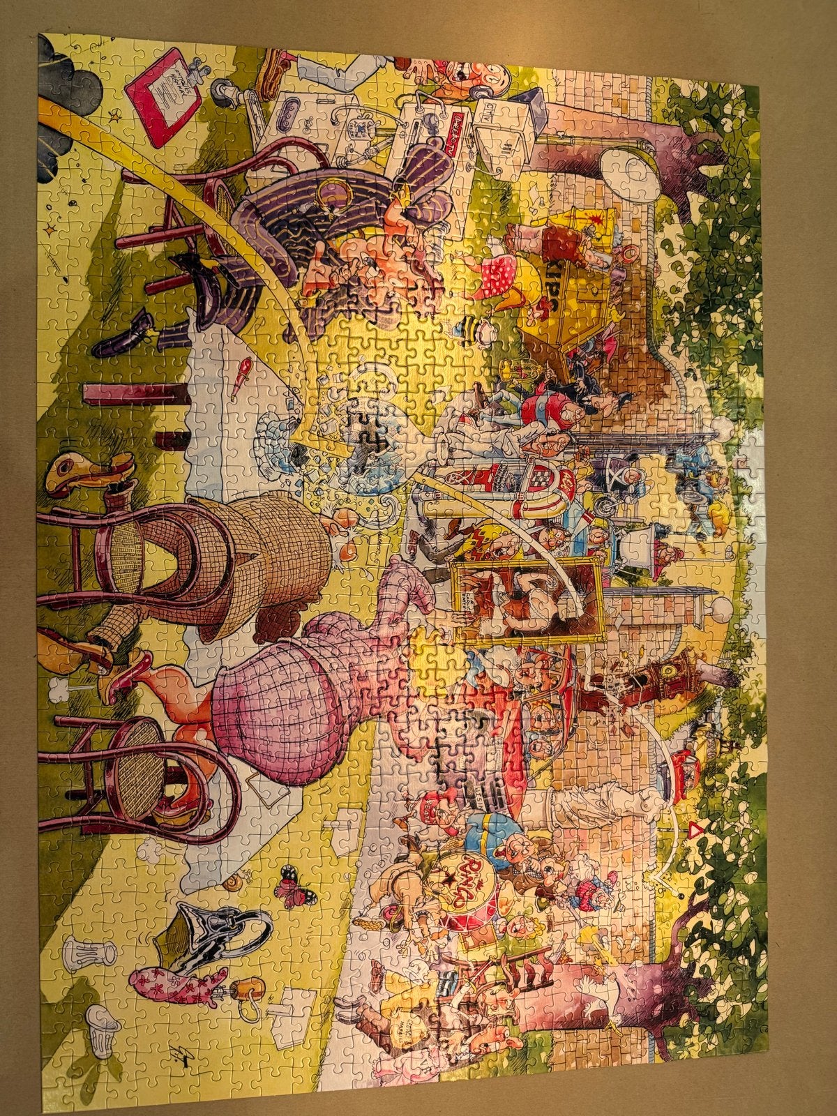 Wasgij 1000 stukjes legpuzzel - Antiques Hunt, Ophalen of Verzenden, 500 t/m 1500 stukjes, Zo goed als nieuw, Legpuzzel