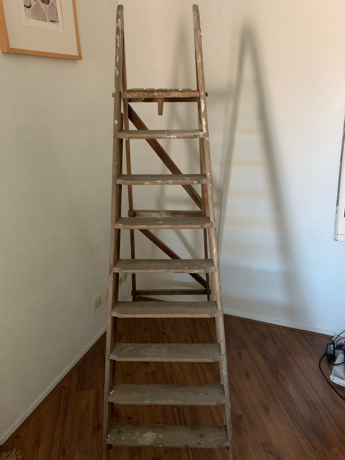 Oude houten trap/ladder - Decoratief, Ophalen