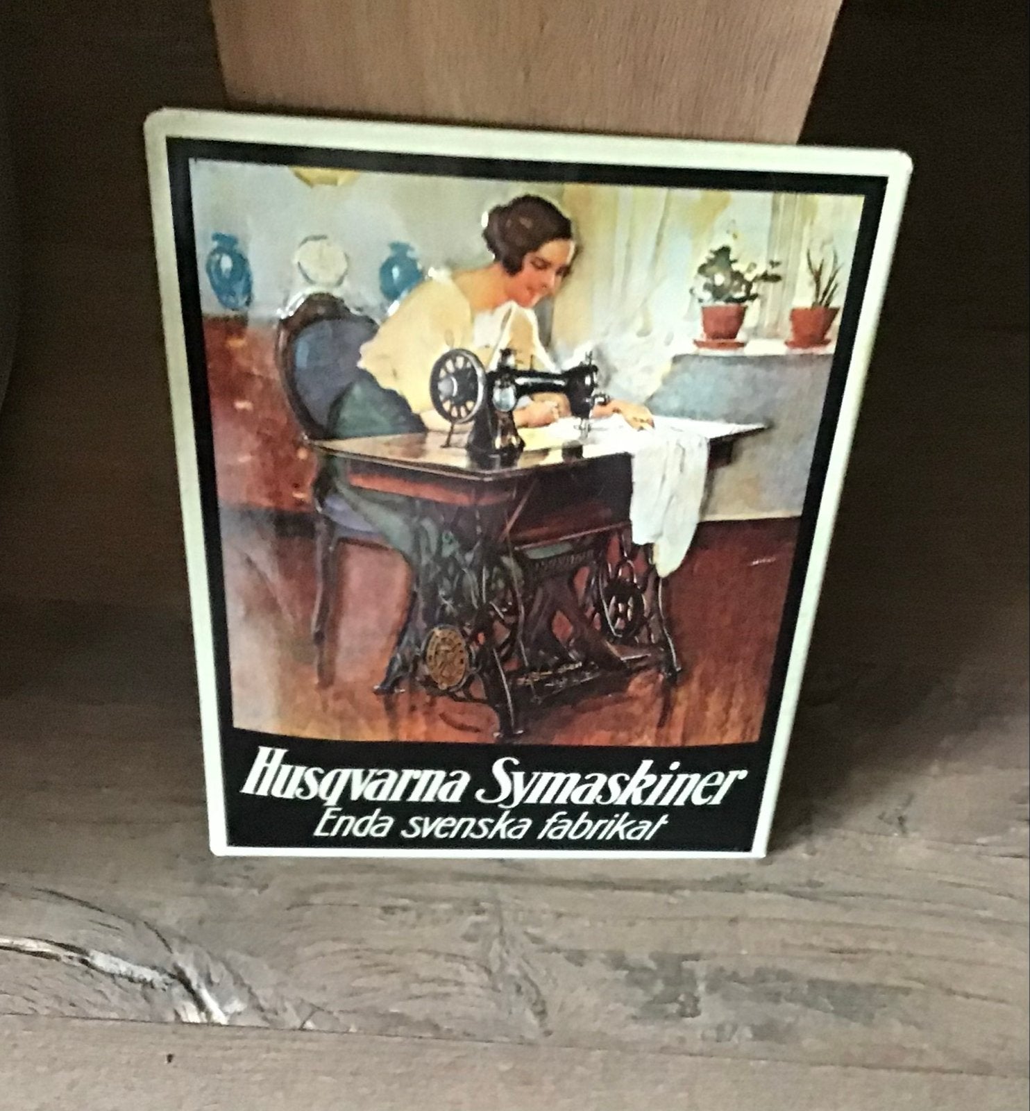 Originele Husqvarna Naaimachine Reclamebord, Ophalen of Verzenden