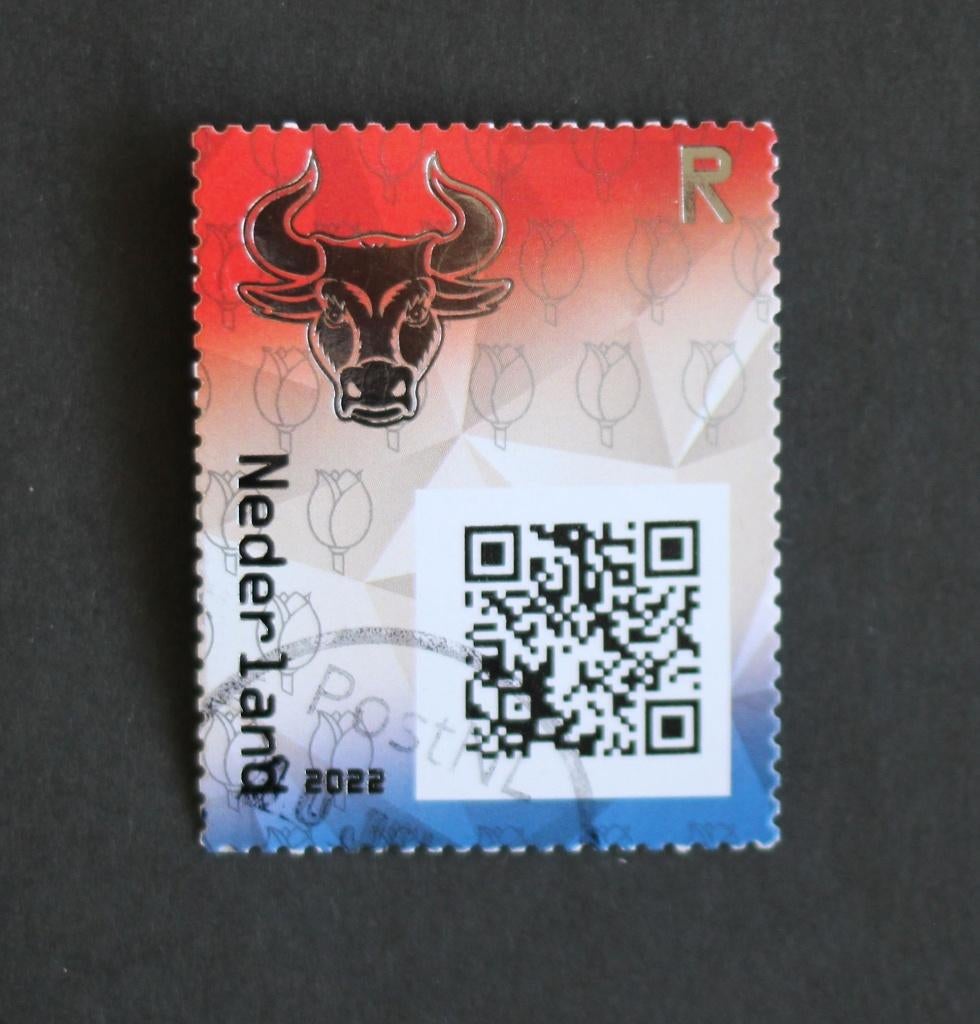 NVPH CR1 Crypto postzegel Bull gestempeld, Verzenden, Na 1940, Gestempeld