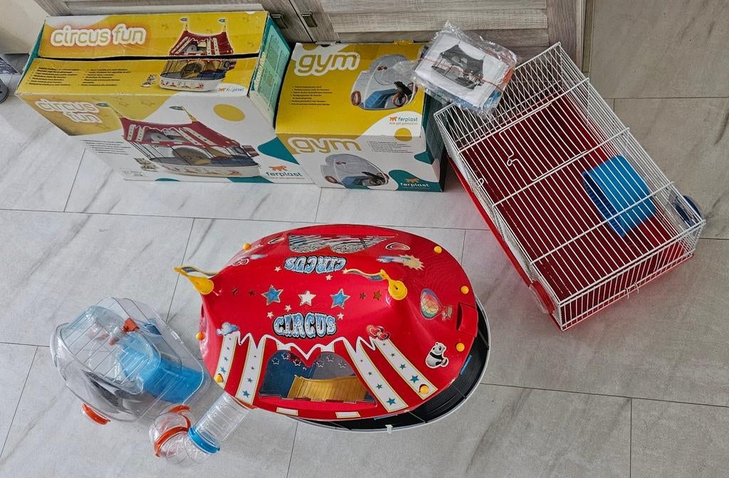 kooi hamster uitgebreid leuk met tunnelbuizenset ferplast, Dieren en Toebehoren, Knaagdieren en Konijnen | Hokken en Kooien, Ophalen