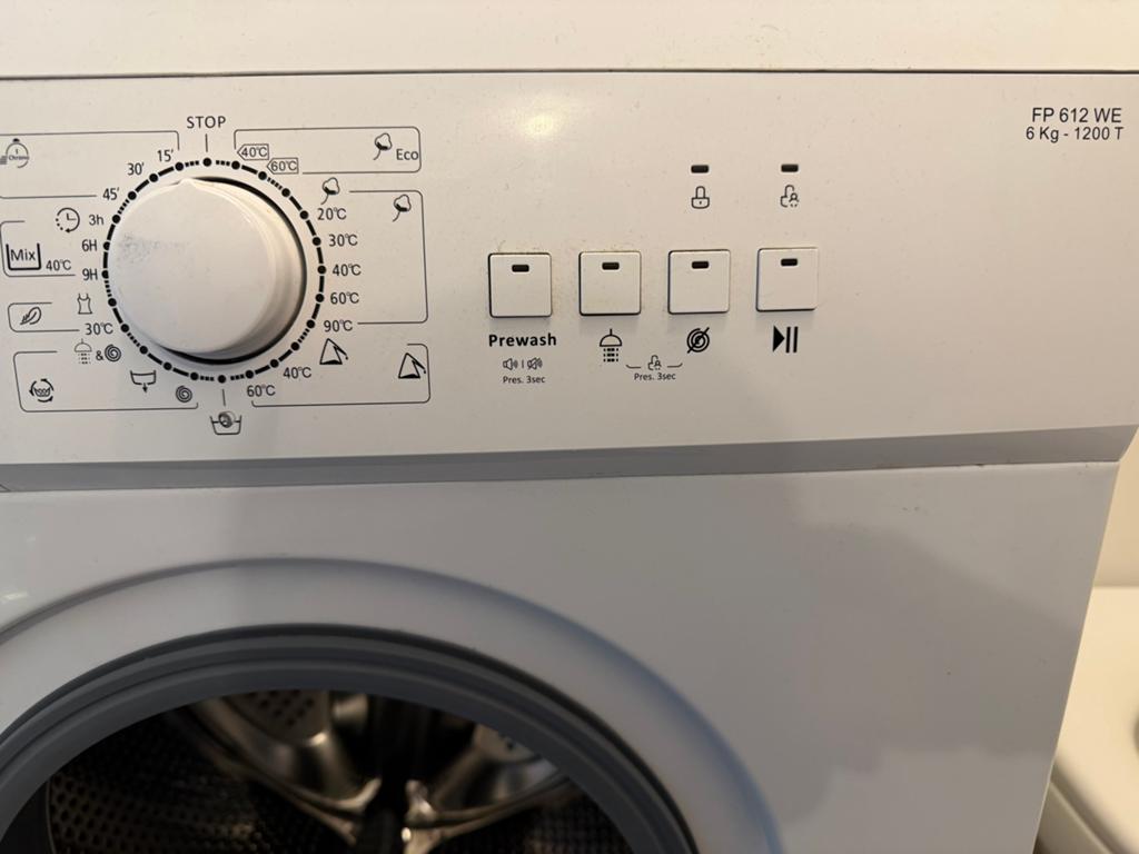 Proline FP 612 WE Wasmachine - 6kg, 1200 toeren, Ophalen, Gebruikt, Voorlader, 85 tot 90 cm