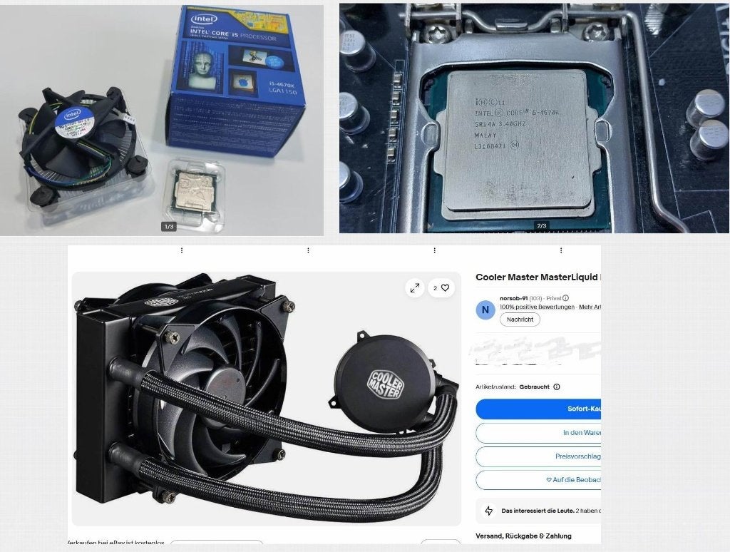 Upgrade set: Overklok cpu i5-4690K en MasterLiquid cpukoeler, Ophalen, Gebruikt, 4-core, LGA 1150