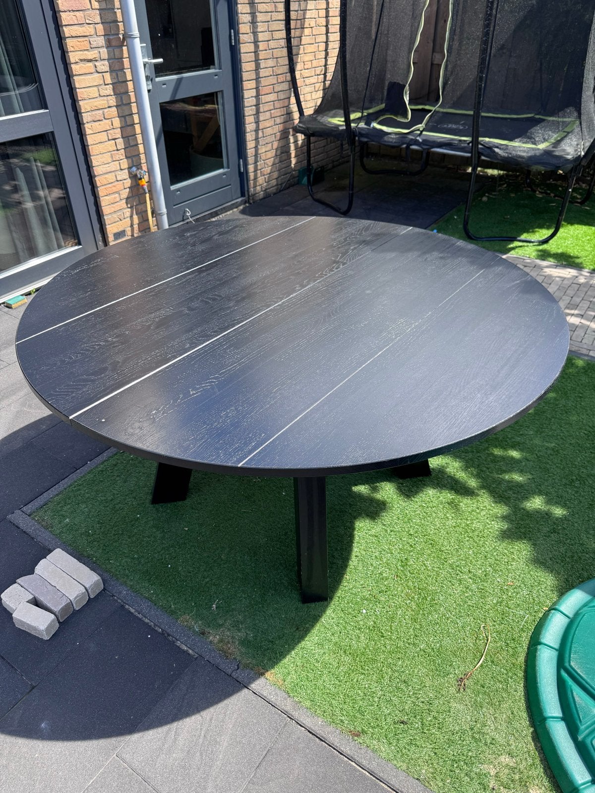 Eettafel zwart eiken Woood Rhonda XL, Huis en Inrichting, Tafels | Eettafels, Ophalen, Gebruikt, 100 tot 150 cm, Eikenhout