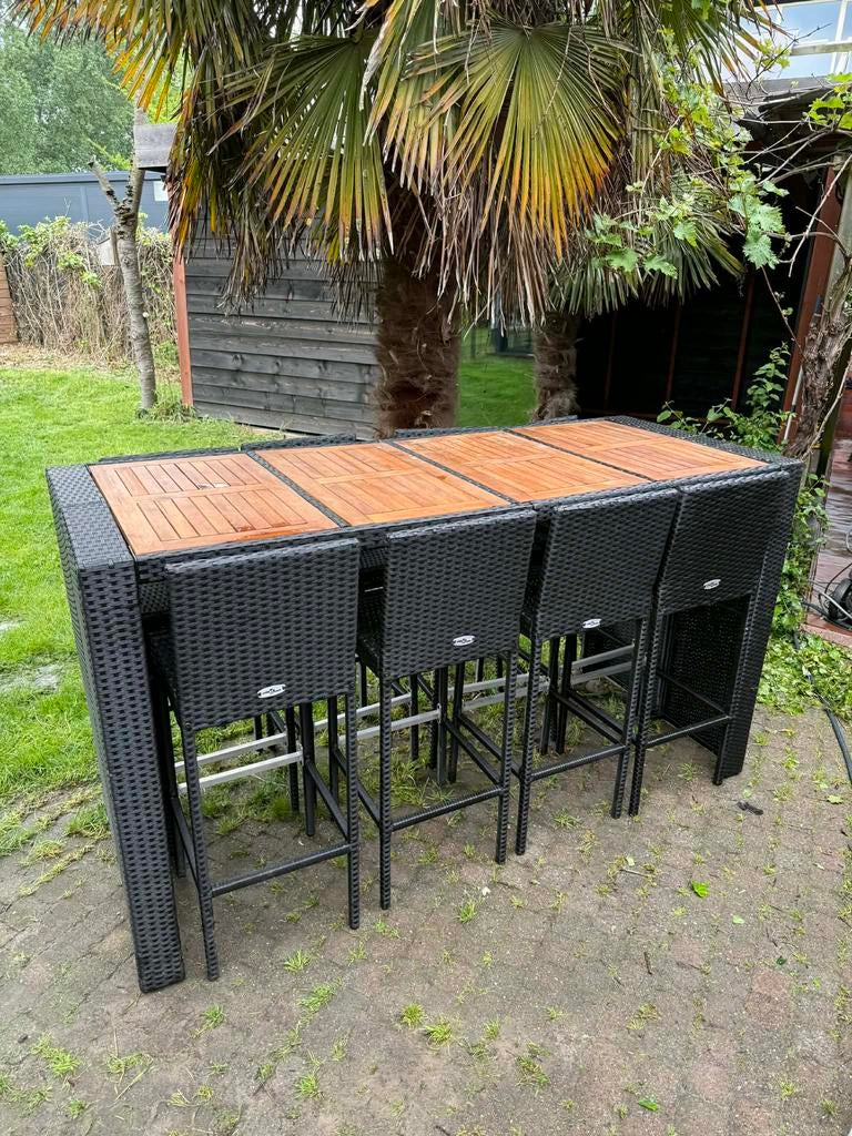 Tuinset met 8 stoelen, Ophalen, Gebruikt, 8 zitplaatsen, Tuinset