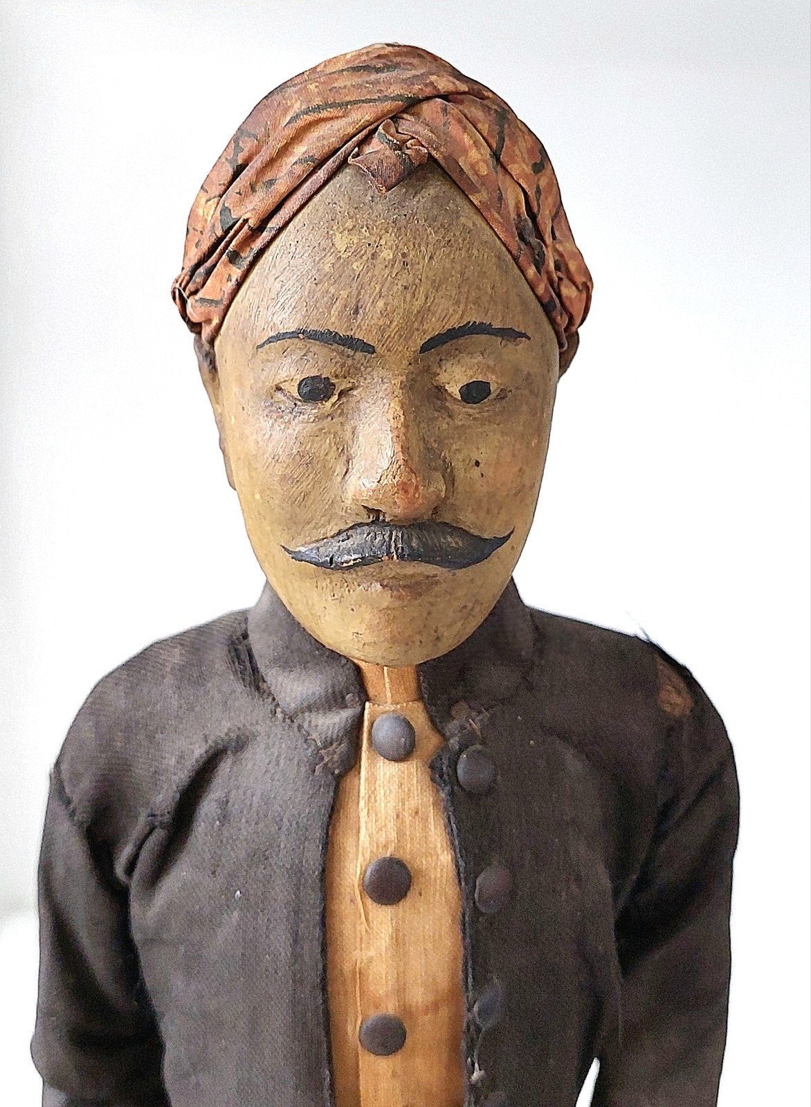 Antieke Javaanse Pop Jaksa of Piteh Indonesië Java Indië , Houtsnijwerk, Verzenden, Handgemaakt, Hout