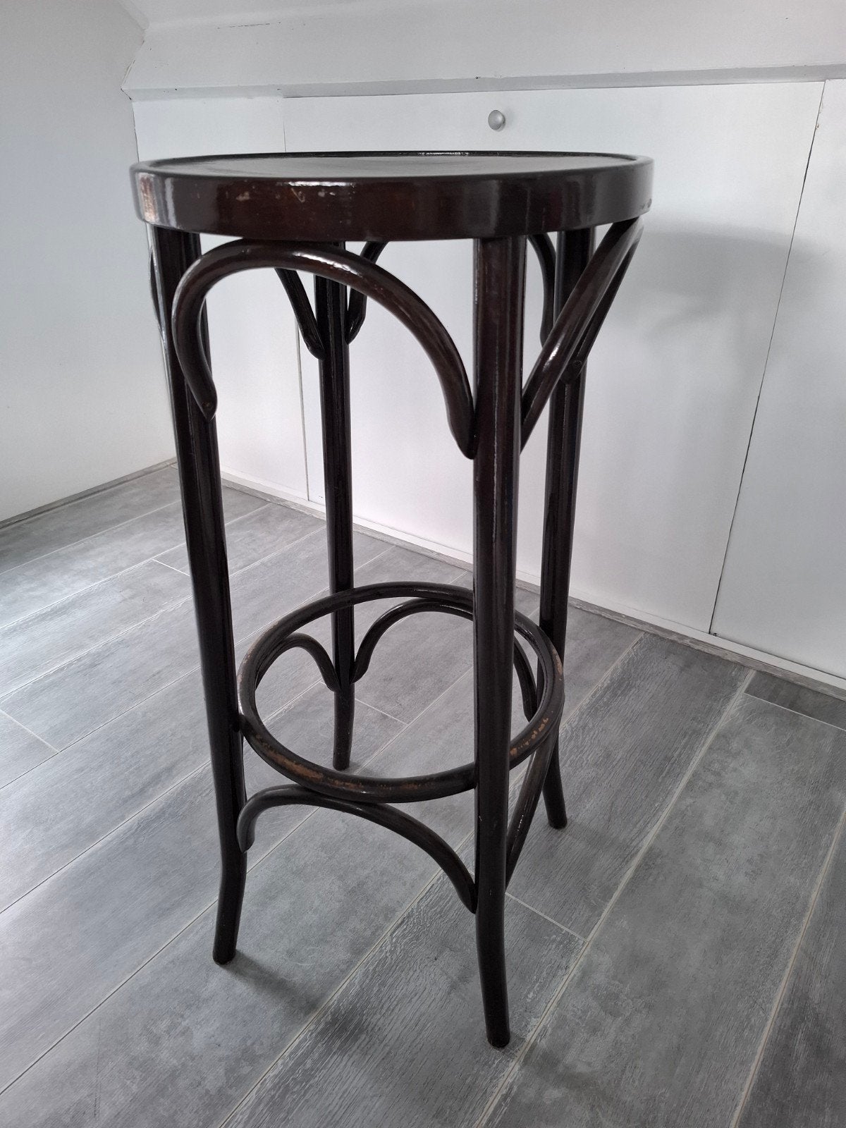 1 Thonet barkruk hout, 1 kruk, Ophalen, Hout, 60 tot 90 cm