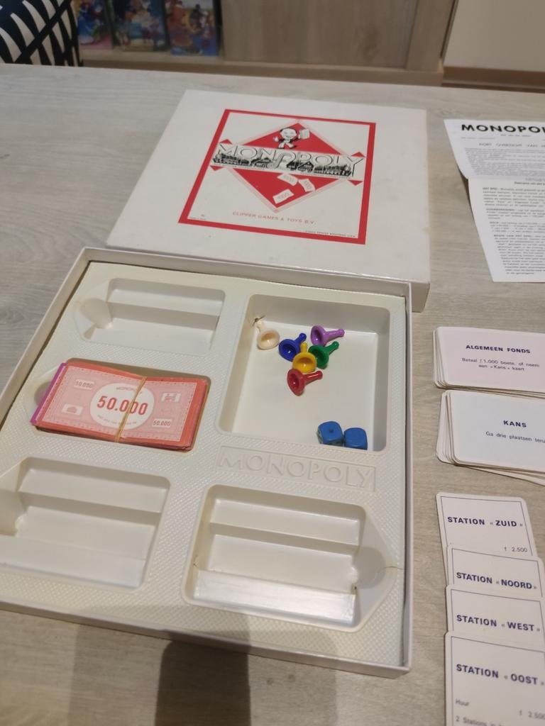 Vintage Monopoly Bordspel - Clipper Games & Toys B.V., Gebruikt, Onbekend, raadpleeg de verpakking voor details, Onbekend, raadpleeg de verpakking voor details