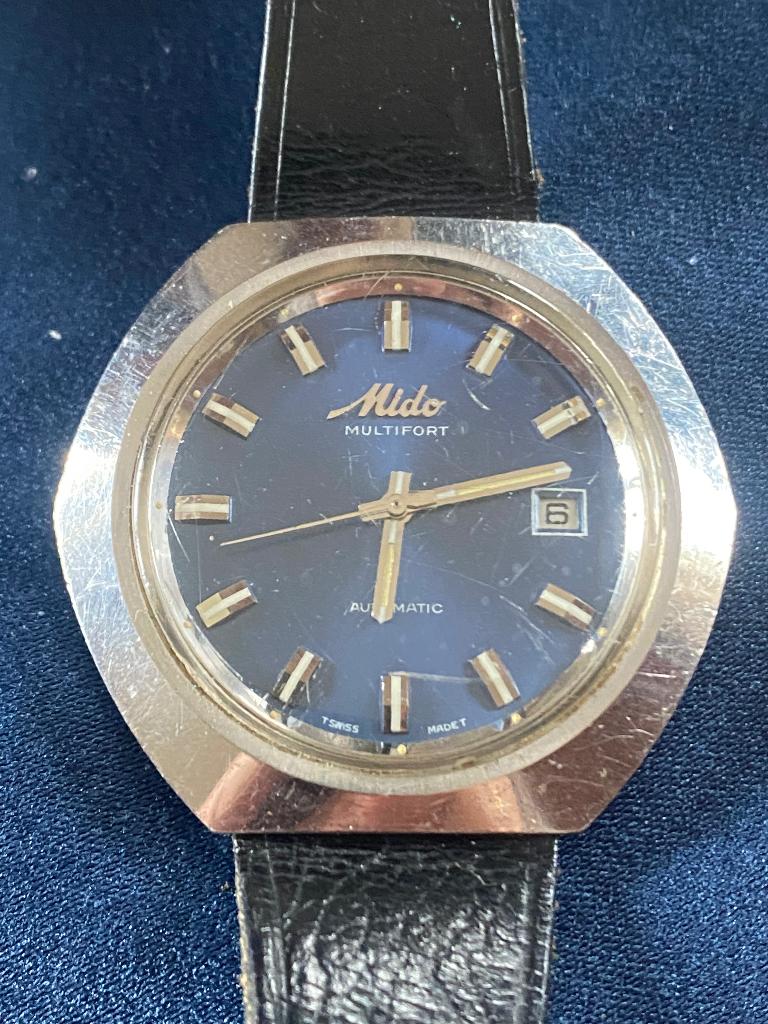 vintage Mido multifort automatisch heren horloge, Overige merken, Staal, Verzenden, Polshorloge