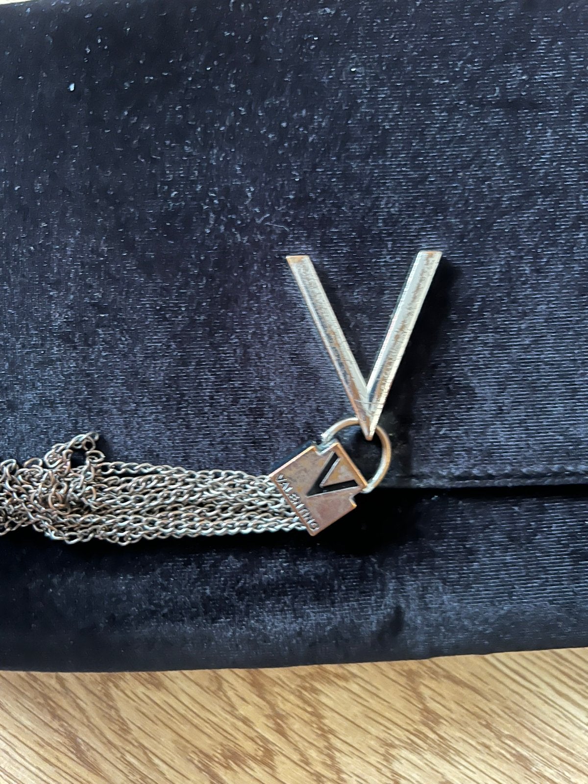 Valentino tas merk tas sac suede leren tas leather leer, Ophalen of Verzenden, Zo goed als nieuw, Zwart, Leer
