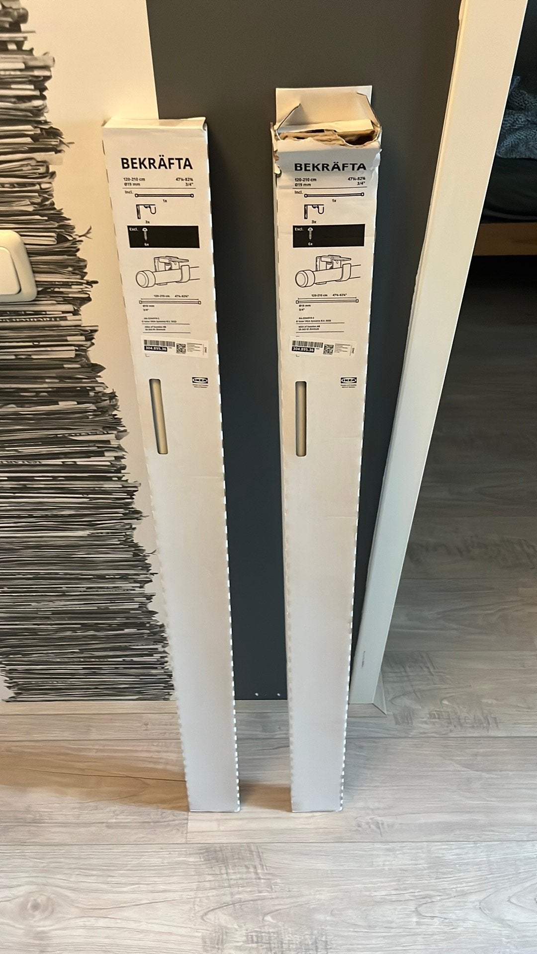Gordijnroedeset 2 stuks IKEA, IKEA, Ophalen, Nieuw, Wit