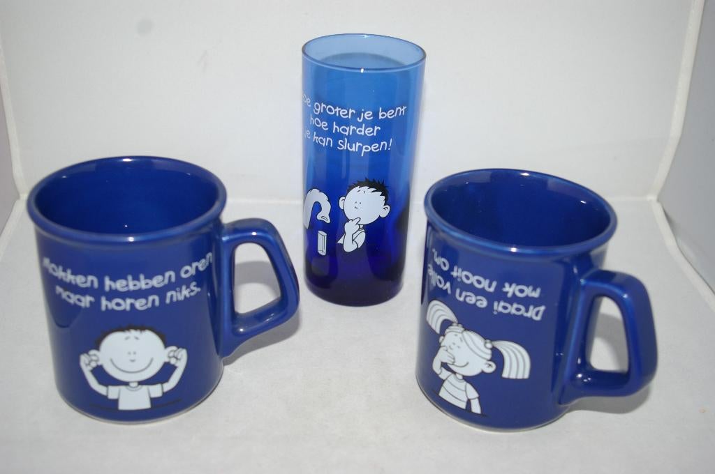 Blue Band bekers en glas uit 1999 en vriendenboekjes Nieuw., Ophalen of Verzenden, Nieuw