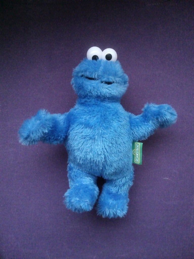 SESAMSTRAAT Knuffel KOEKIEMONSTER UIT 2013. 25 CM **Nieuw**, Overige merken, Overige typen, Blauw, Nieuw