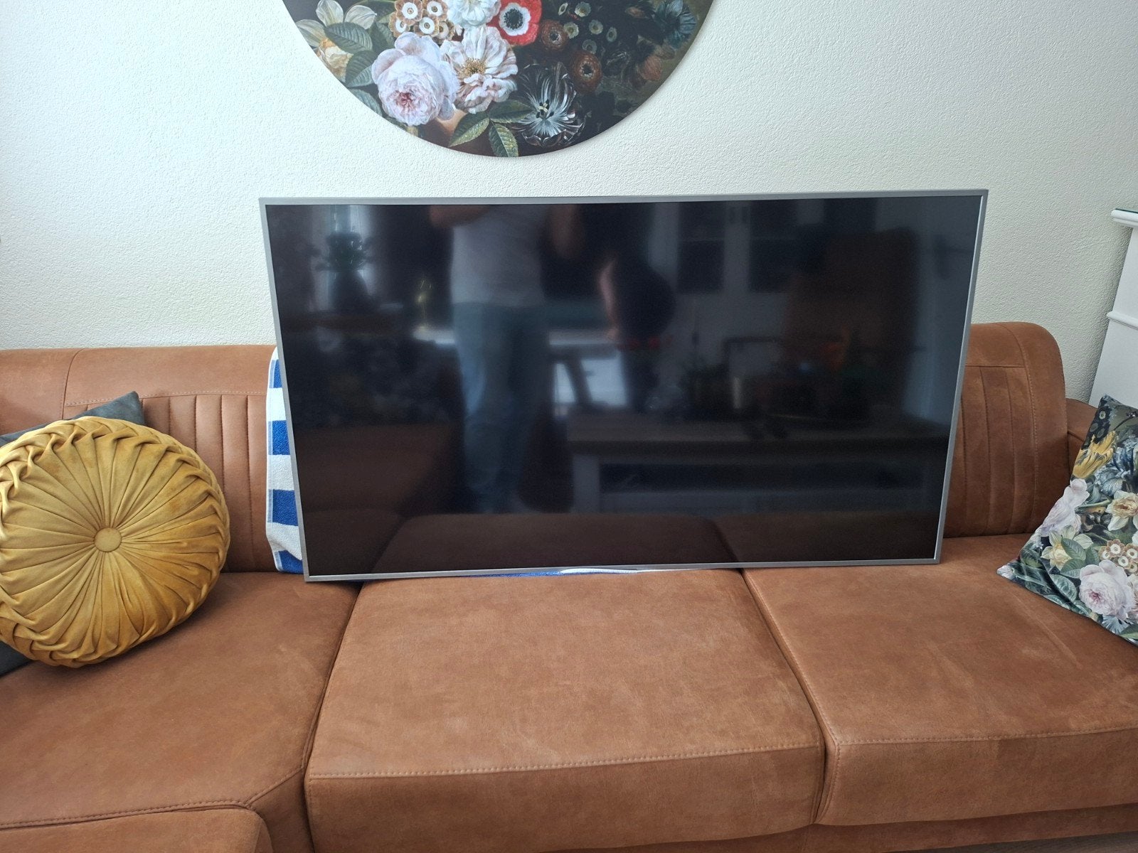 SAMSUNG QLED TV met Soundbar en Subwoofer, Ophalen, QLED, Zo goed als nieuw, 100 Hz
